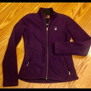 Spyder Purple Textured Zip Jacket Small